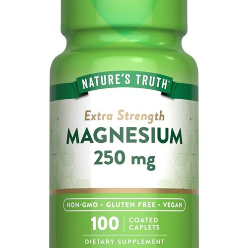 Nature's Truth Extra Strength Magnesium 250mg | Magnesium Oxide | 100 Coated Caplets; Exp 11/2026