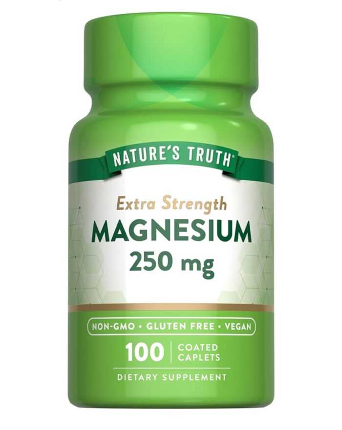 Nature's Truth Extra Strength Magnesium 250mg | Magnesium Oxide | 100 Coated Caplets; Exp 11/2026