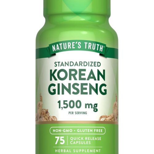 Nature's Truth Korean Ginseng | Standardized Extract | Promotes Wellness | 75 Capsules; Exp 07/2027