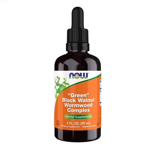 Now Green Black Walnut Wormwood Complex | Promotes Overall Health & Wellbeing | 2fl.oz/59ml; Exp 12/2028