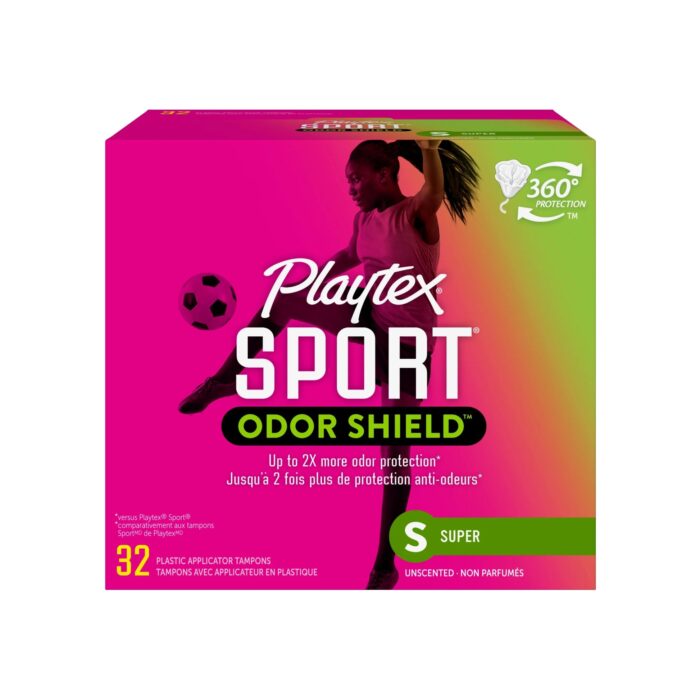 Playtex Sport Odor Shield Tampons, Super Absorbency