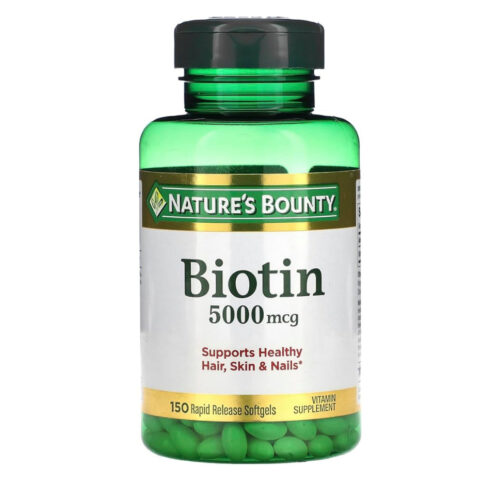 Nature's Bounty Biotin 5000 mcg | Supports Healthy Hair, Skin & Nails | 150 Quick Dissolve Tablets; Exp 07/2027