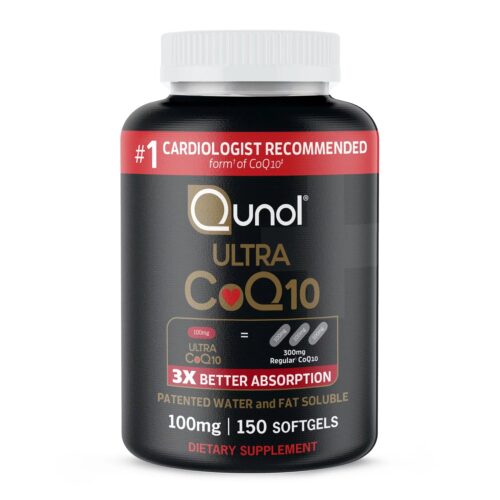 Qunol CoQ10 100mg, Ultra Co Q-10 | Water & Fat Soluble | 3x Better Absorption Coenzyme Q-10 | Antioxidant for Heart Health & Energy Production | 5 Month Supply | 150 Softgels; Exp 10/2027