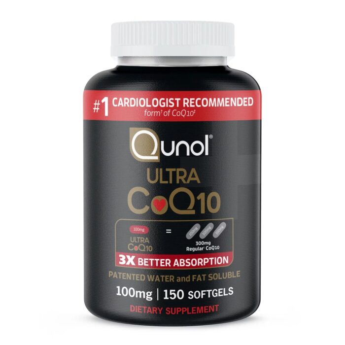 Qunol CoQ10 100mg, Ultra Co Q-10 | Water & Fat Soluble | 3x Better Absorption Coenzyme Q-10 | Antioxidant for Heart Health & Energy Production | 5 Month Supply | 150 Softgels; Exp 10/2027