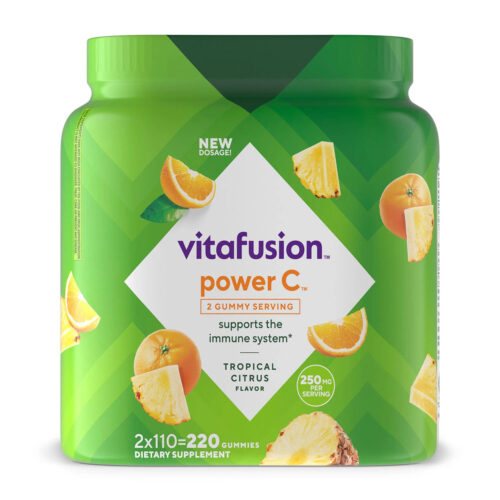 Vitafusion Power C Vitamin C Gummies | Immune Support | For Healthy Glowing Skin | Orange Flavored | 220 Gummies; Exp 11/2025