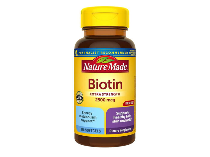 Nature Made Extra Strength Biotin 2500 mcg | 150 Day Supply | For Healthy Hair, Skin & Nail Support | 150 Softgels; Exp 02/2026