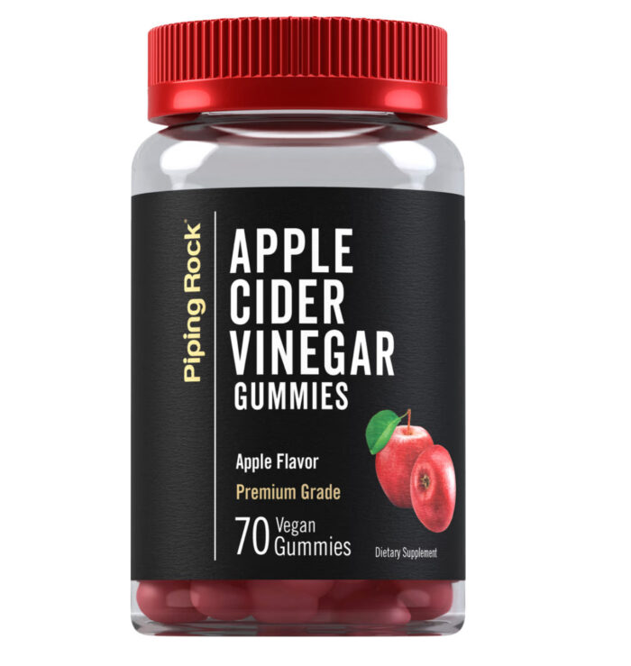 PipingRock Apple Cider Vinegar Gummies | Weight Management Support | 70 Gummies; 08/2026