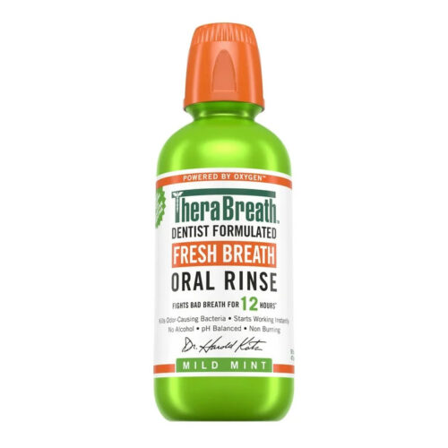 Therabreath Fresh Breath Oral Rinse | Mouth Wash for Bad Breath | Dentist Formulated | Mild Mint 16oz/473ml; Exp 07/2027