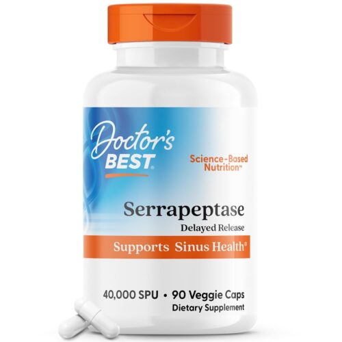 Doctor's Best Serrapeptase 40,000 SPU | Delayed Release | 90 Capsules; Exp 05/2027