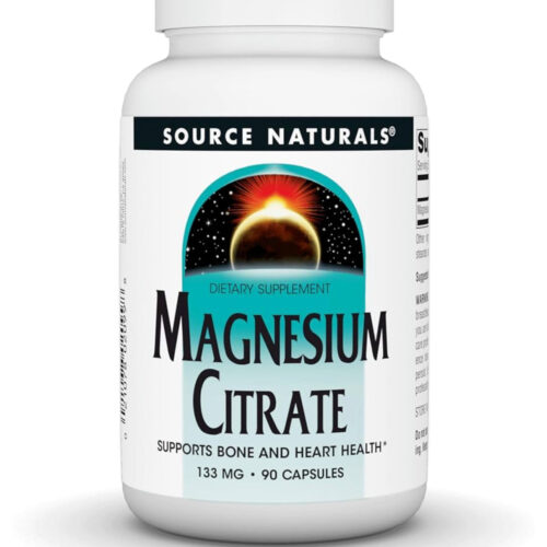 Source Naturals Magnesium Citrate | 133 mg | Supports Bone and Heart Health | 90 Capsules; Exp 02/2028
