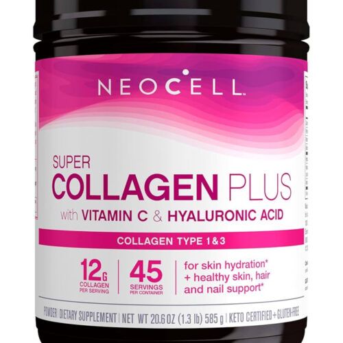 Neocell Super Collagen Plus Vitamin C & Hyaluronic Acid Powder | Biggest Size (3x Small Size) | Supports Healthy Skin, Hair, Nails & Joints | 585g /20.6oz; Exp 10/2026