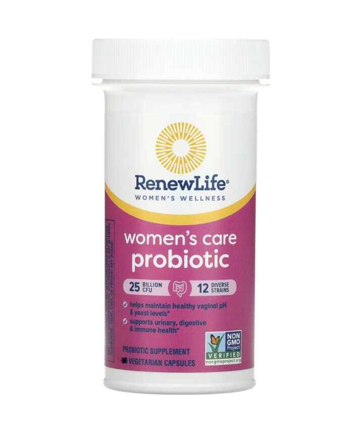 RenewLife Women's Care Probiotic 25 Billion CFU | 90 Day Supply | Supports Digestive, Immune, Urinary & Vaginal Health | Helps Maintain Healthy Vaginal pH & Microflora Levels | 90 Capsules; Exp 08/2025 - No Paperpack