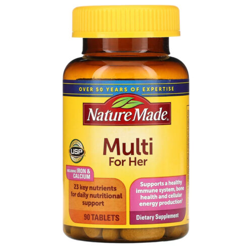 Nature Made Multivitamin For Her | 90 Day Supply | Womens Multivitamin for Daily Nutritional Support | 90 Tablets; 06/2026