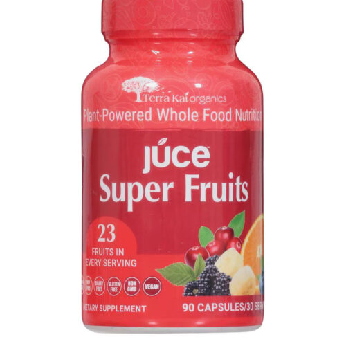 Terra Kai Organics JUCE Super Fruits | 30 Day Supply | 23 Fruits per Serving | 90 Capsules; Exp 09/2025