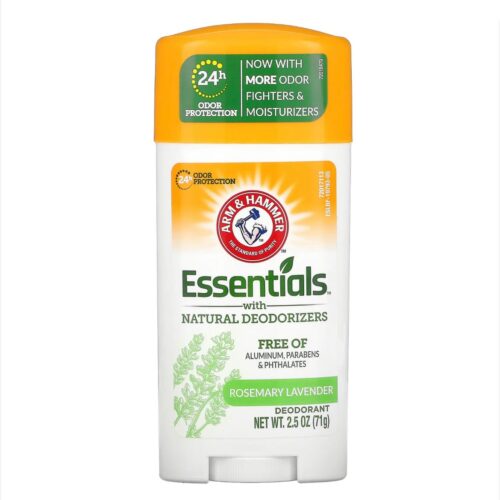 ARM & HAMMER Essentials Solid Deodorant | Aluminium-Free Rosemary Lavender | Solid Stick | 2.5oz /71g