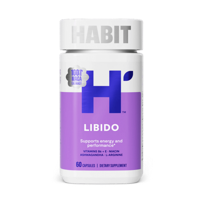 HABIT Libido Supplement | Vitamin B6 & E, Ashwagandha, Maca | Supports Energy & Performance | Natural Aphrodisiac Blend for Male & Female |  60 Capsules; Exp 11/2026 (New Look)
