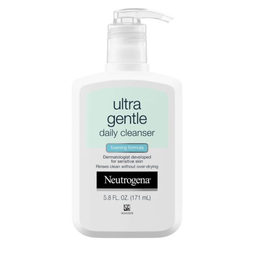 Neutrogena Ultra Gentle Foaming Facial Cleanser, Hydrating Face Wash for Sensitive Skin, 5.8 fl.oz/171ml