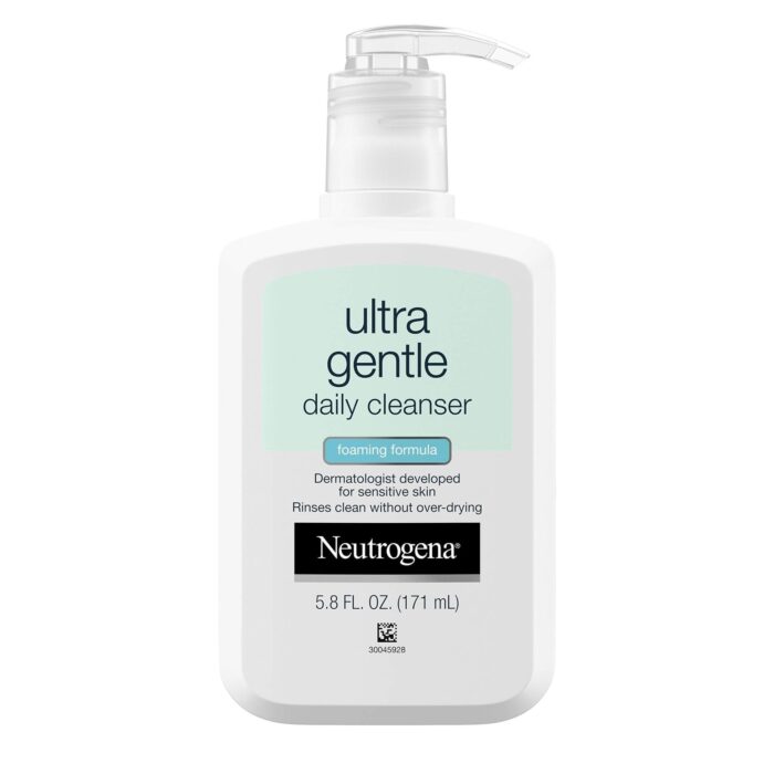Neutrogena Ultra Gentle Foaming Facial Cleanser, Hydrating Face Wash for Sensitive Skin, 5.8 fl.oz/171ml