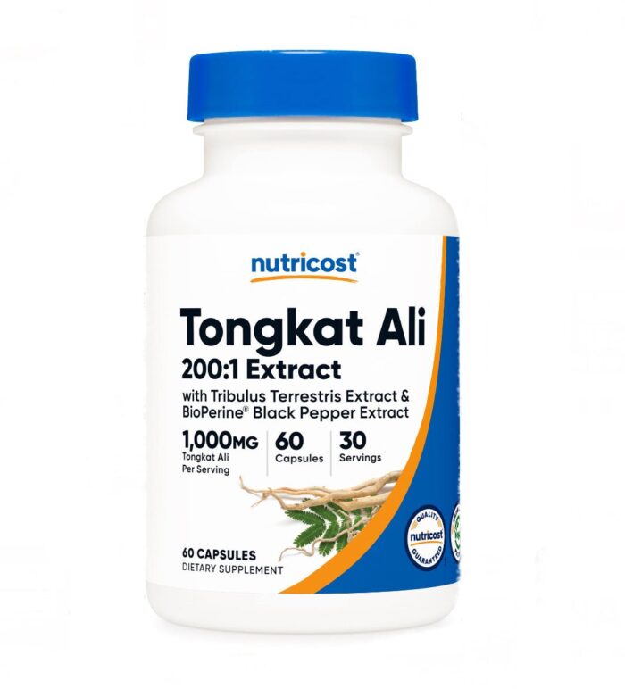 Nutricost Tongkat Ali Complex 500mg with Tribulus Terrestris & Bioperine Extract | Supports Sexual Drive and Libido | Enhances Energy, Endurance and Stamina | 60 Capsules Exp 07/2027