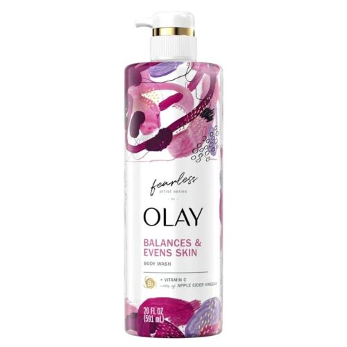 Olay Fearless Artist Series Body Wash with Vitamin C and Notes of Apple Cider Vinegar| Brightening | Balances and Evens Skin | 20 fl oz (591 ml)