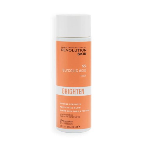 Revolution Skincare 5% Glycolic Acid Toner | Evens Skin Tone & Texture | Similar to Pixi Glow Tonic | 6.76oz / 200ml