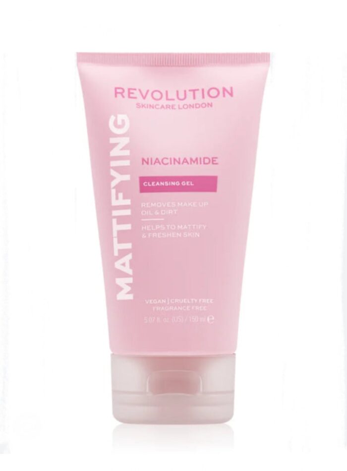 Revolution Skincare Niacinamide Mattifying Cleansing Gel | Face Wash for Oily Skin | 5.07oz/150 ml