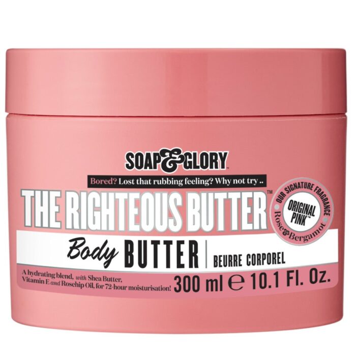 Soap & Glory The Righteous Butter Moisturising Body Butter | Original Pink | 10.1oz/300ml