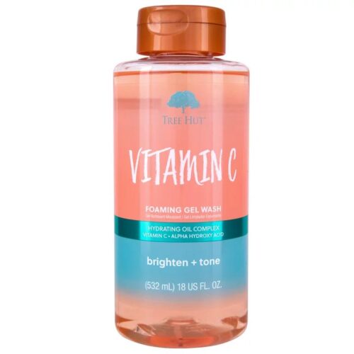 Tree Hut Vitamin C Foaming Gel Body Wash | Brighten + Tone | 18oz / 532ml